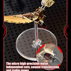 Flaming Shadow 3D Metal Mechanical Ornithopter Assembly Model Kit with Mechanical Transmission