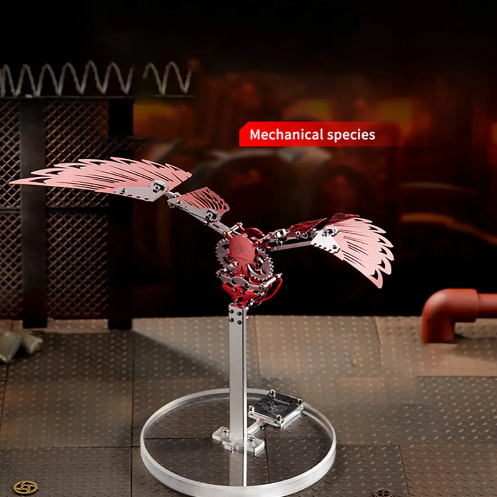 Flaming Shadow 3D Metal Mechanical Ornithopter Assembly Model Kit with Mechanical Transmission
