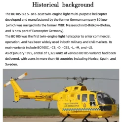 FL500 BO105 500-Class 2.4G 6CH Scale RC Helicopter with L7 Flight Controller & 4-Mode GPS Positioning