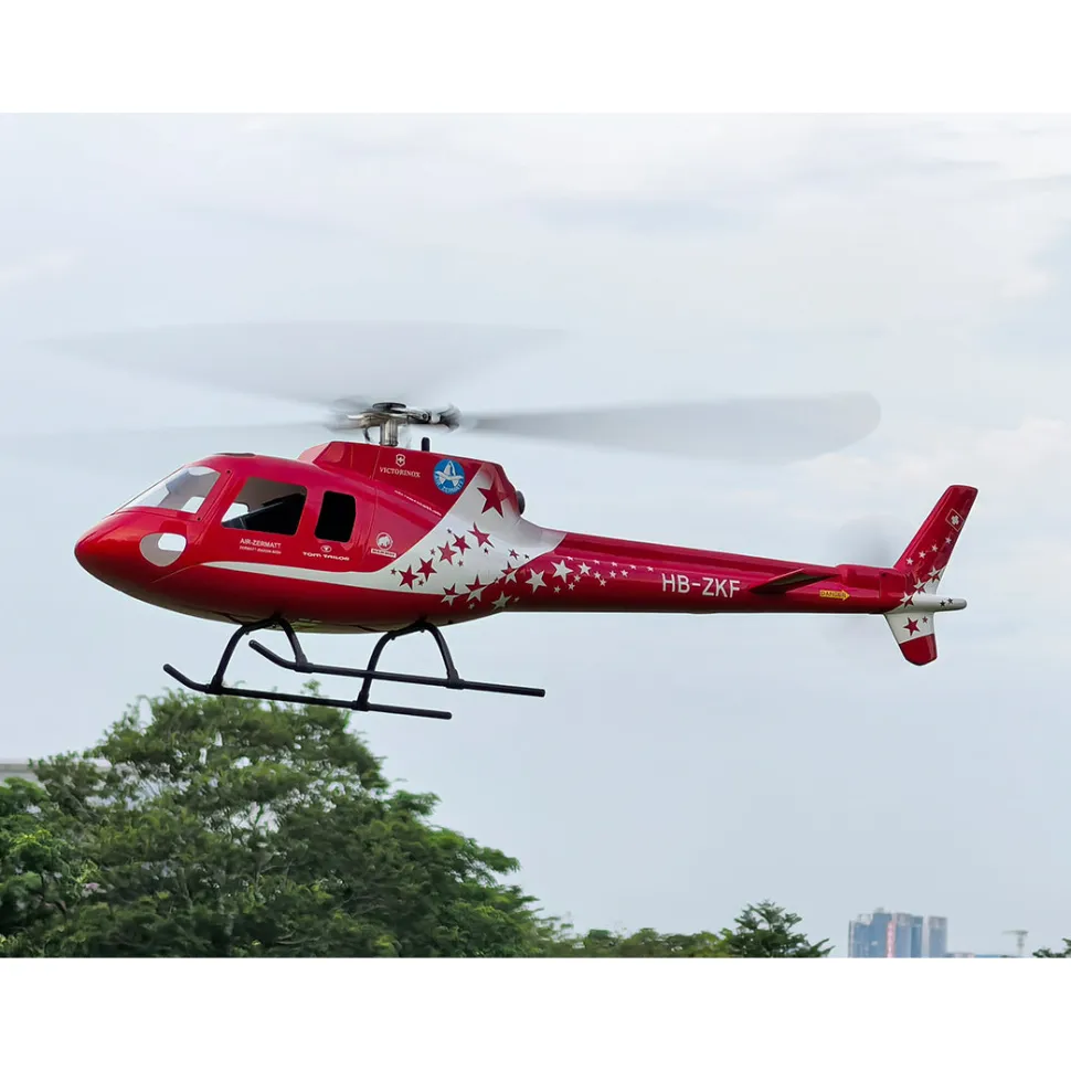 FLISHRC Eurocopter AS350 500-Class RC Helicopter 2.4G 6CH with L7 Flight Controller & 4-Mode GPS Positioning – RTF Version
