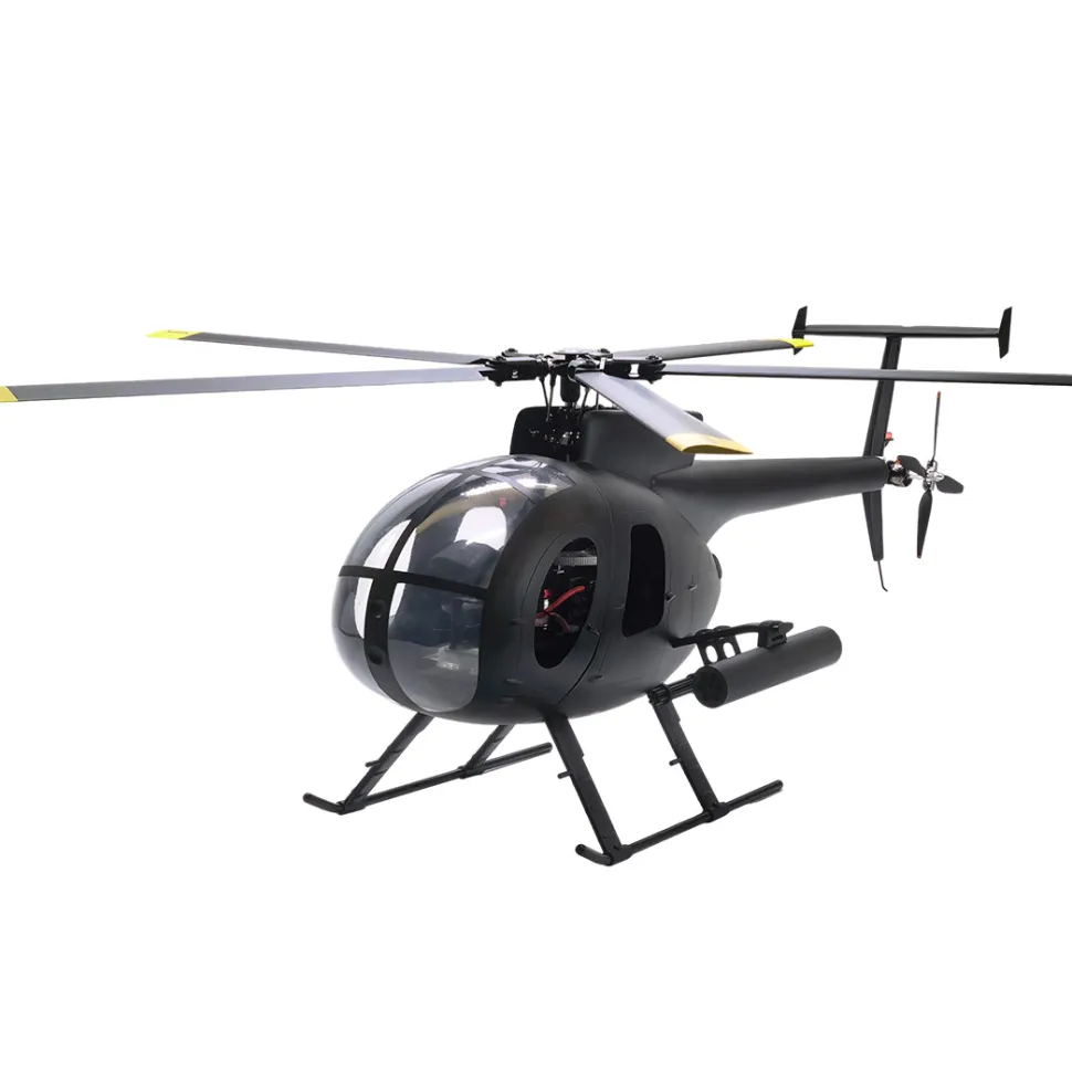 FLISHRC FL500 AH-6 Little Bird 500-Class 2.4G 6CH Scale RC Helicopter Model with L7 Flight Controller and 4-Mode Positioning GPS RTF