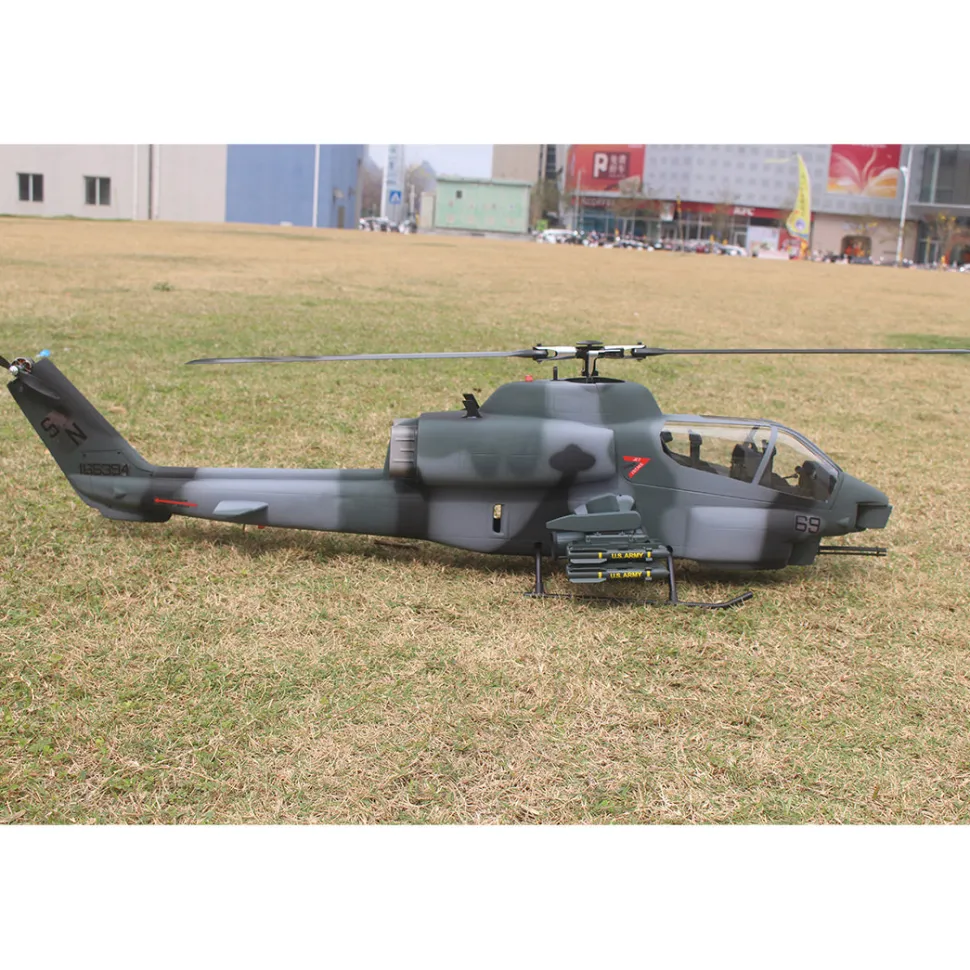 FLISHRC FL500 Bell AH-1 Cobra 500-Class 2.4GHz 6CH Scale RC Helicopter with L7 Flight Controller, 4-Mode GPS Positioning, Realistic Cockpit – RTF Remote Control Helicopter