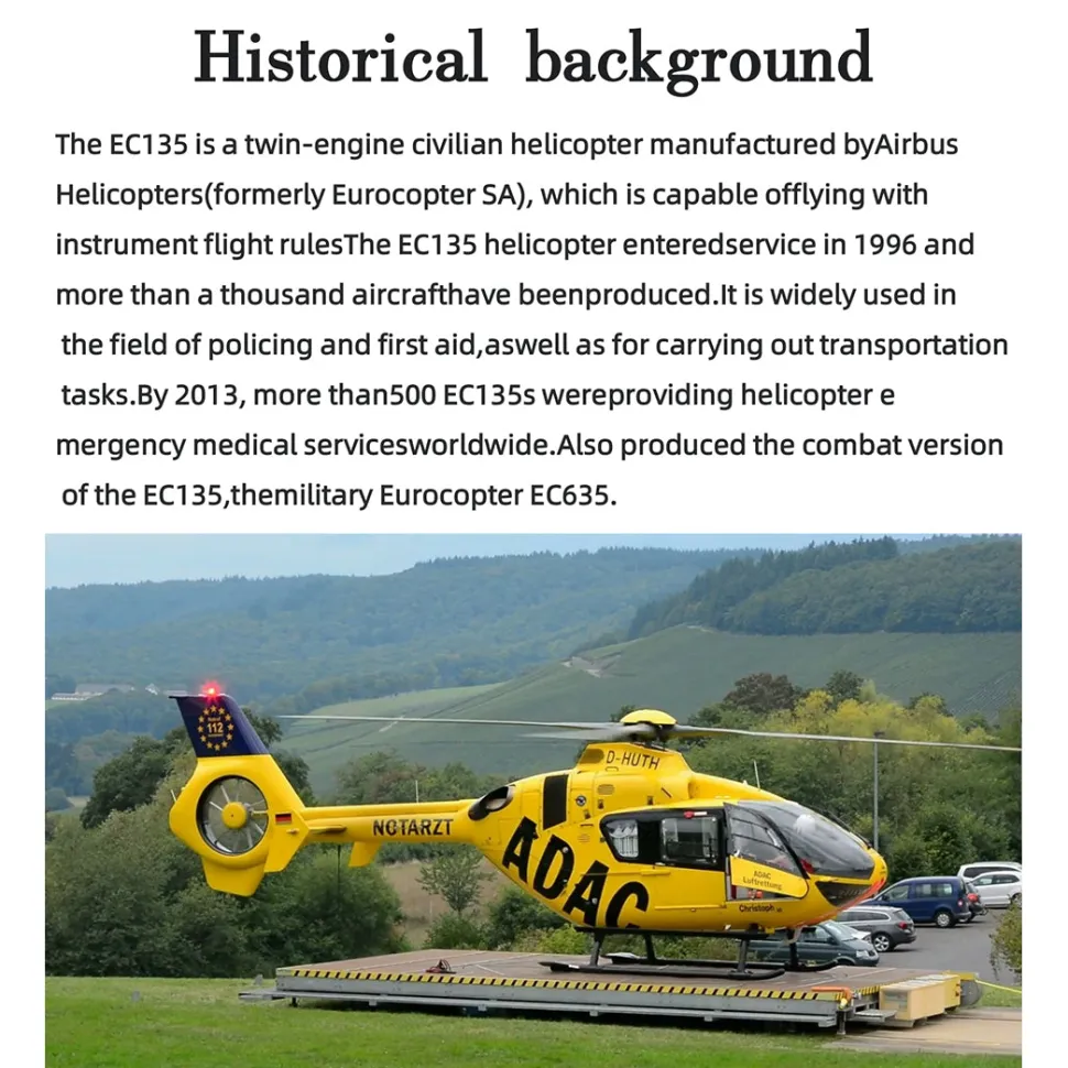 FLISHRC FL500 EC135 500-Class 2.4GHz 6CH Scale RC Helicopter – L7 Flight Controller & 4-Mode GPS Precision Positioning (RTF)