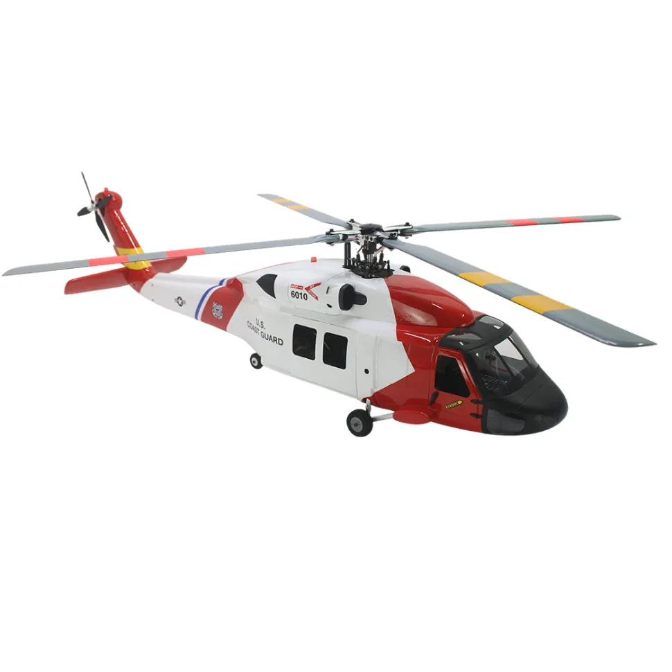 FLISHRC FL500 HH-60 Jayhawk Coast Guard 500-Class 2.4GHz 6CH Scale RC Helicopter with L7 Flight Controller, 4-Mode GPS Positioning, Realistic Cockpit – RTF Remote Control Helicopter