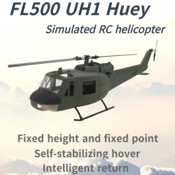 FLISHRC FL500 UH-1 Huey 500-Class 2.4G 6CH Scale RC Helicopter with L7 Flight Controller & 4-Mode GPS Positioning