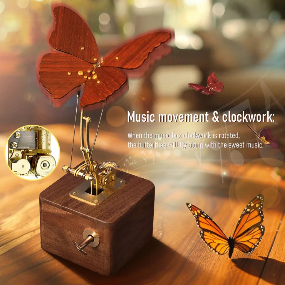 Flying Butterfly Model Kit 3D Dynamic Mechanical Crafts Kinetic Butterfly Model Kit for Kids, Teens, and Adults