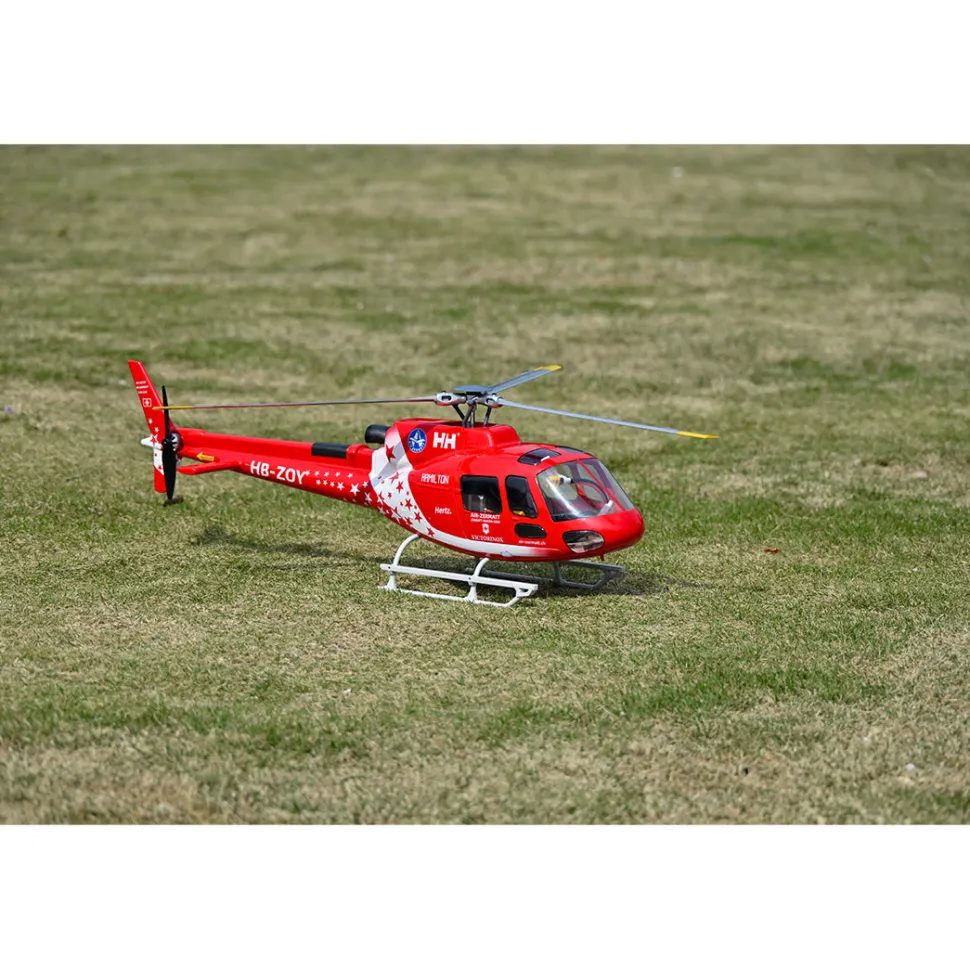 FLYWING AS350 470 Class 2.4G 6CH Quik-Release 3-Rotor Scale RC Military Helicopter Model with ACE Flight Controller, GPS Positioning & Left/Right-Hand Control (RTF Version)