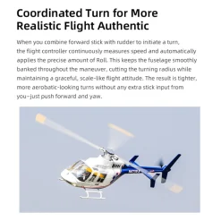 FLYWING BELL-407 470 Size 2.4G 6CH Military RC Helicopter Model With ACE Flight Controller, GPS, Quick Release Rotors and Adjustable Left/Right-Handed Controls (RTF Version)