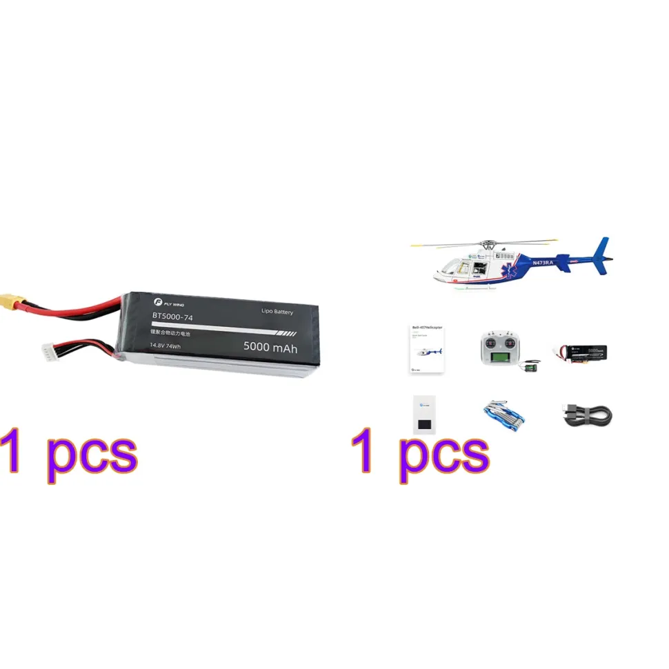 FLYWING BELL-407 470 Size 2.4G 6CH Military RC Helicopter Model With ACE Flight Controller, GPS, Quick Release Rotors and Adjustable Left/Right-Handed Controls (RTF Version)