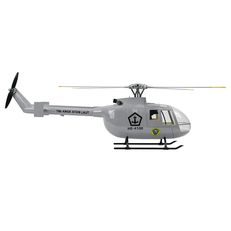 FLYWING BO105 470 Size 2.4G 6CH Military RC Helicopter With H1 Flight Controller,GPS and Adjustable Left/Right-Handed Controls
