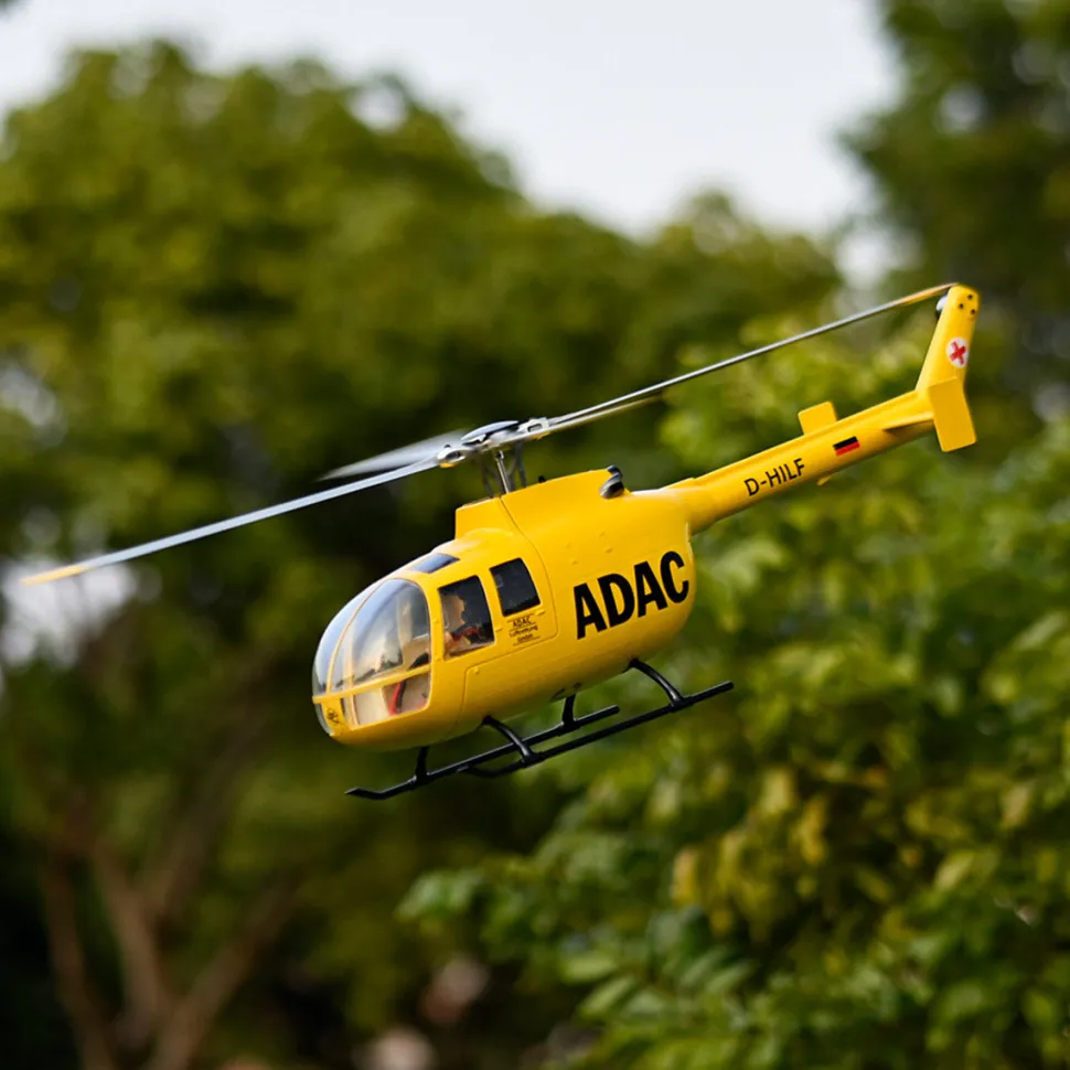 FLYWING BO105 470 Size 2.4G 6CH Military RC Helicopter With H1 Flight Controller,GPS and Adjustable Left/Right-Handed Controls