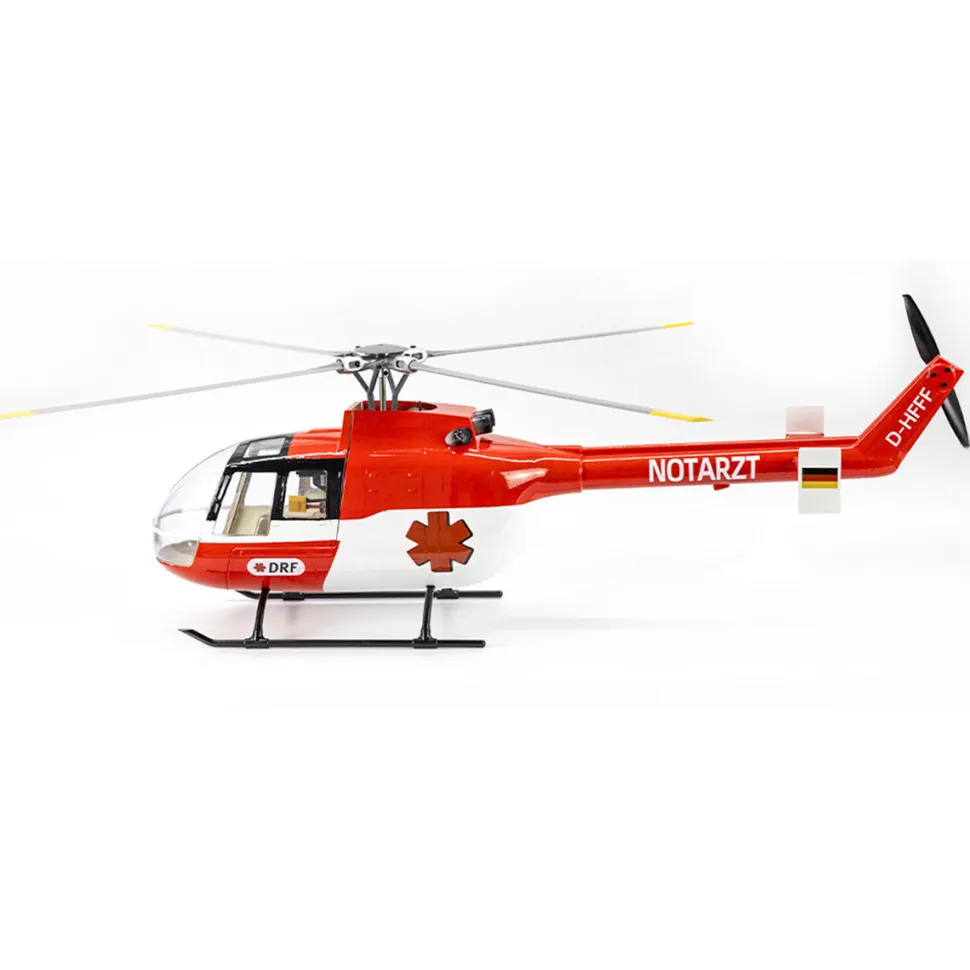FLYWING BO105 470 Size 2.4G 6CH Military RC Helicopter With H1 Flight Controller,GPS and Adjustable Left/Right-Handed Controls