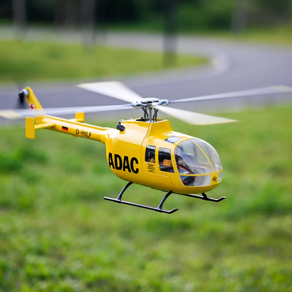 FLYWING BO105 470 Size 2.4G 6CH Military RC Helicopter With H1 Flight Controller,GPS and Adjustable Left/Right-Handed Controls