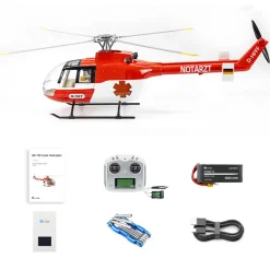 FLYWING BO105 470 Size 2.4G 6CH Military RC Helicopter With H1 Flight Controller,GPS and Adjustable Left/Right-Handed Controls