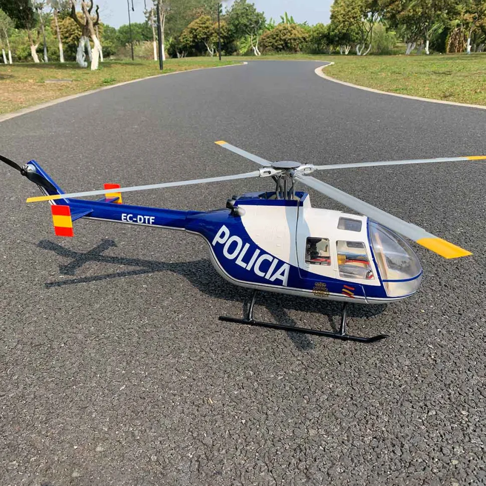 FLYWING BO105 470 Size 2.4G 6CH Military RC Helicopter With H1 Flight Controller,GPS and Adjustable Left/Right-Handed Controls