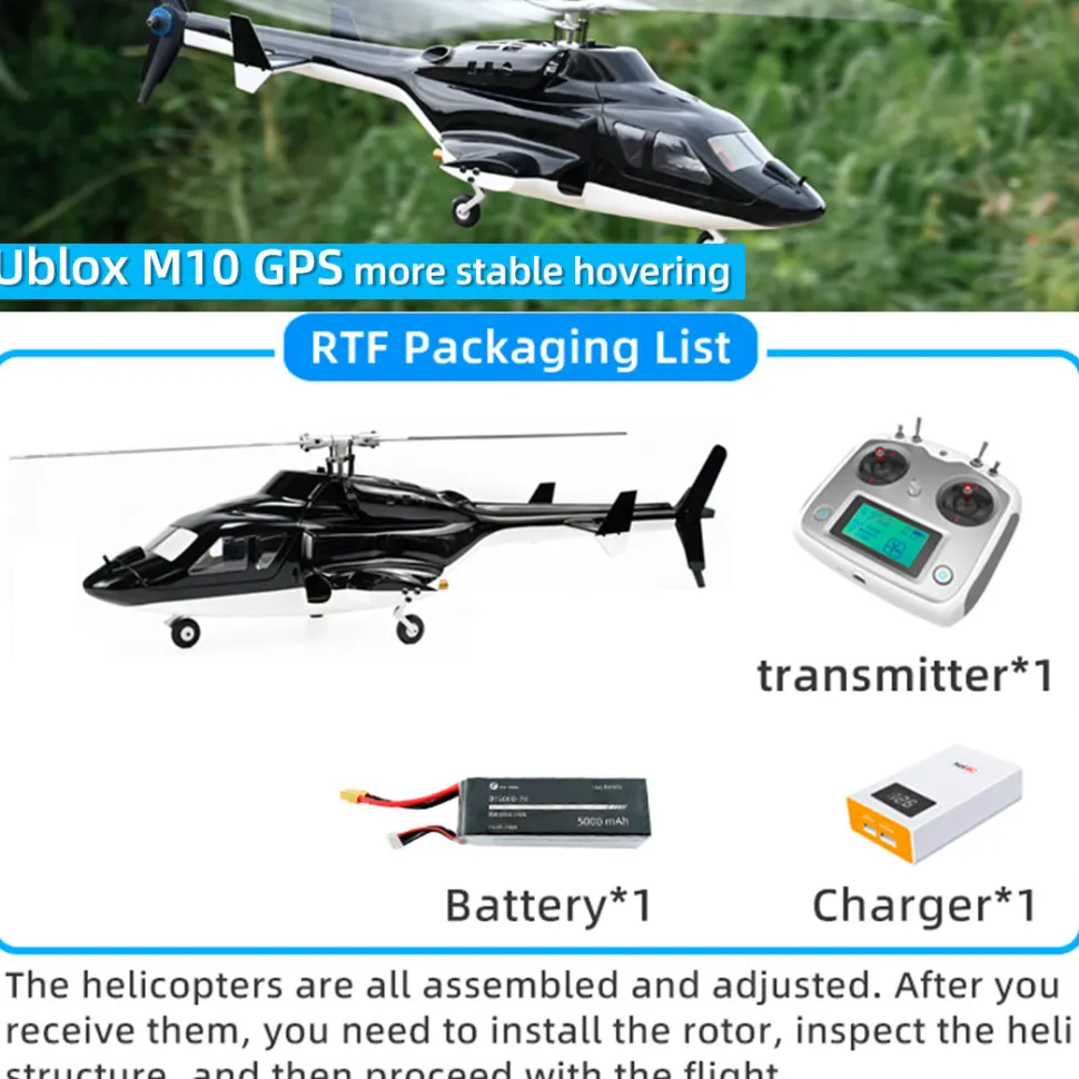FLYWING FW450L Airwolf 450-Class RC Helicopter 2.4G RC 6CH Electric Airplane Model