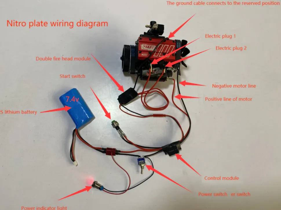 Gasoline Engine Conversion Kit for SEMTO ST-NF2 Nitro Engine Model Kit