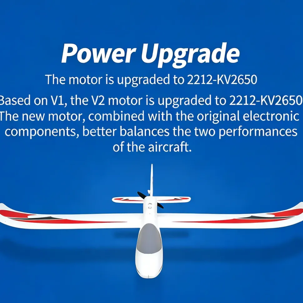 2.4G 4CH EPP Fixed Wing RC Glider, 1280mm Large Wingspan, JST Connector, No Reflex (RTF Version)