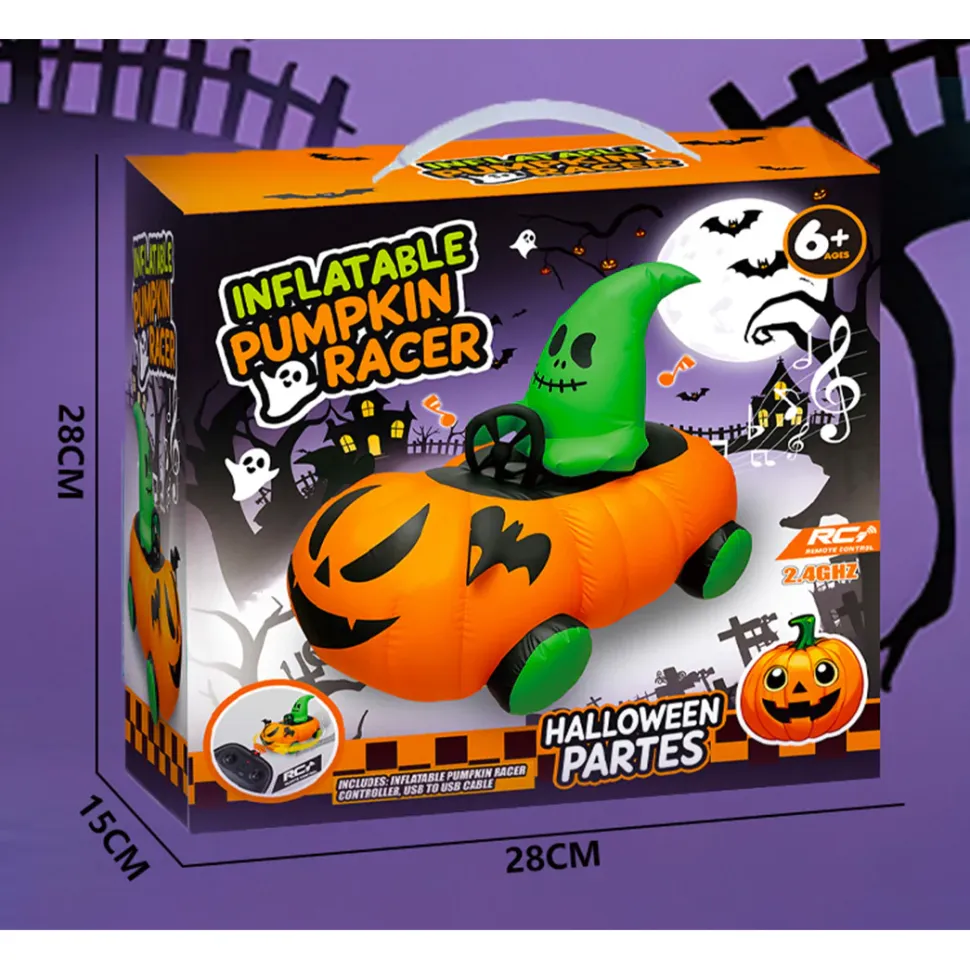 2.4Ghz Inflatable Pumpkin Street Racing RC Car Halloween Gift RTR