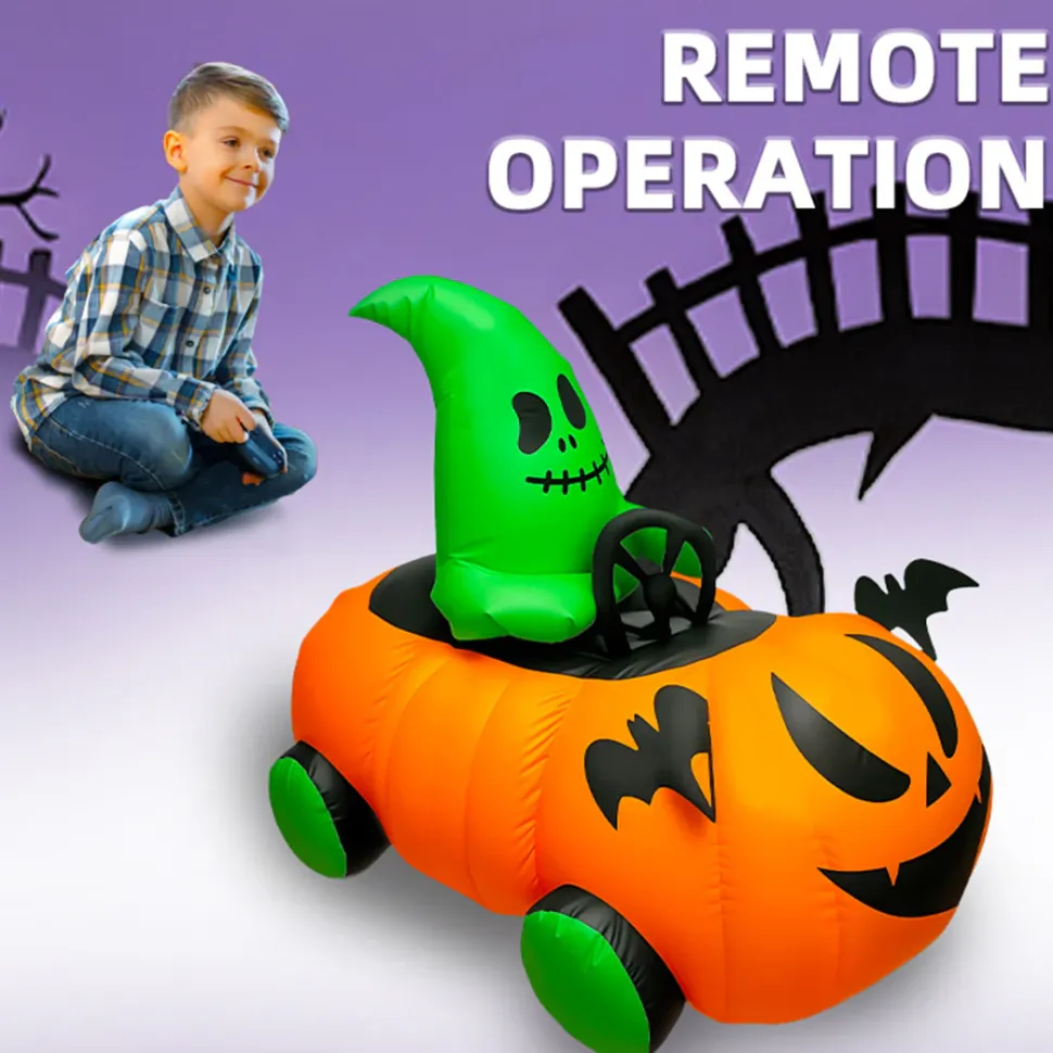 2.4Ghz Inflatable Pumpkin Street Racing RC Car Halloween Gift RTR