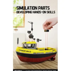 1/72 2.4Ghz RC Electric Tugboat Model RTR Version