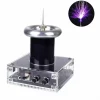 Glow Tesla Coil High Voltage Ion Experiment, Desktop Electric Display with Audio Input