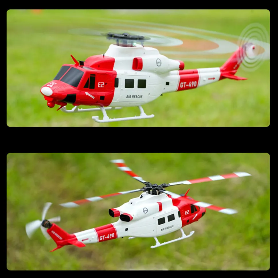 GOOSKY E2 UH-1Y 2.4G 6CH Dual Brushless Direct Drive RC Rescue Simulation Helicopter Model with Lidar positioning