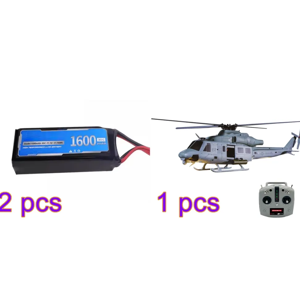 GOOSKY E2 UH-1Y 2.4G 6CH Dual Brushless Direct Drive RC Rescue Simulation Helicopter Model with Lidar positioning
