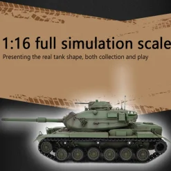 1/16 2.4G RC Tank American M60A3 Main Battle Tank Model Vehicle with Lights & Sounds