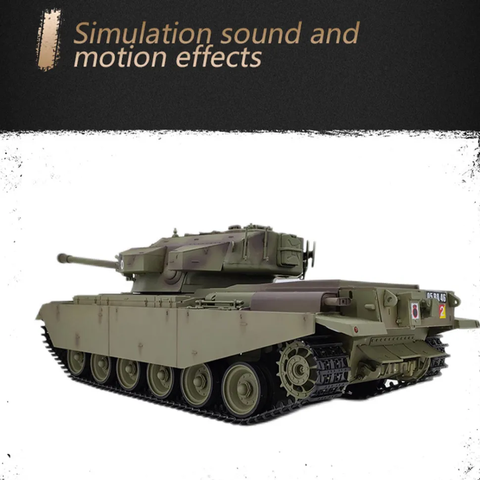 1/16 2.4G RC Tank British Centurion MK5 Main Battle Tank Model Vehicle with Lights & Sounds