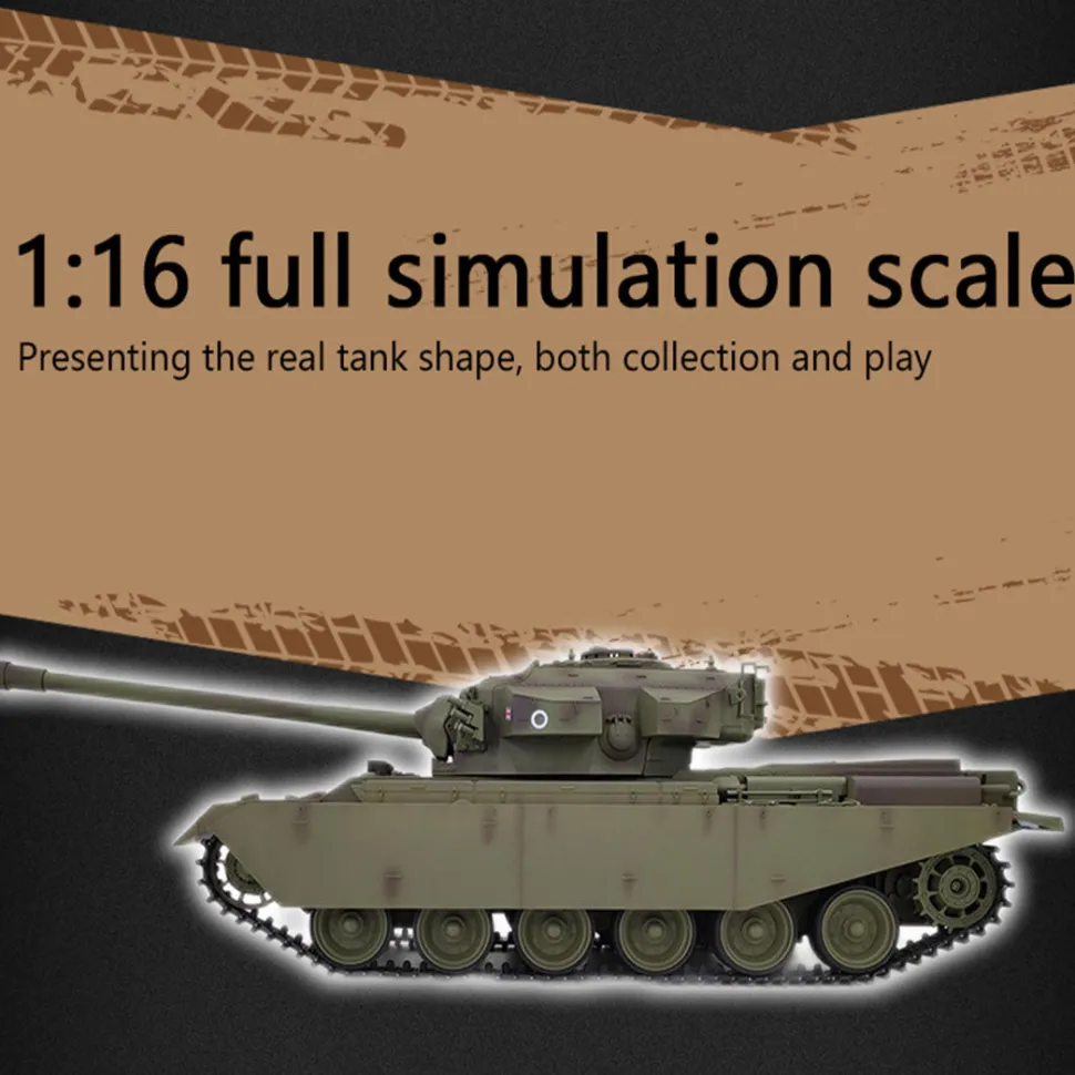 1/16 2.4G RC Tank British Centurion MK5 Main Battle Tank Model Vehicle with Lights & Sounds