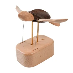 Handcrafted Wooden Sea Turtle Dynamic Model- Desktop Stress Relief Display