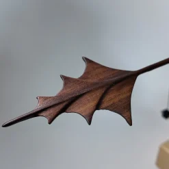 Handcrafted Wooden Western Fire Dragon Dynamic Model - Desktop Stress Relief Display (Non-Music Box)