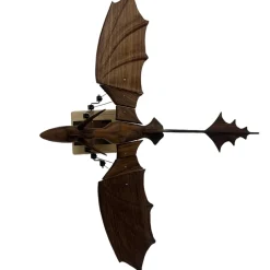 Handcrafted Wooden Western Fire Dragon Dynamic Model - Desktop Stress Relief Display (Non-Music Box)