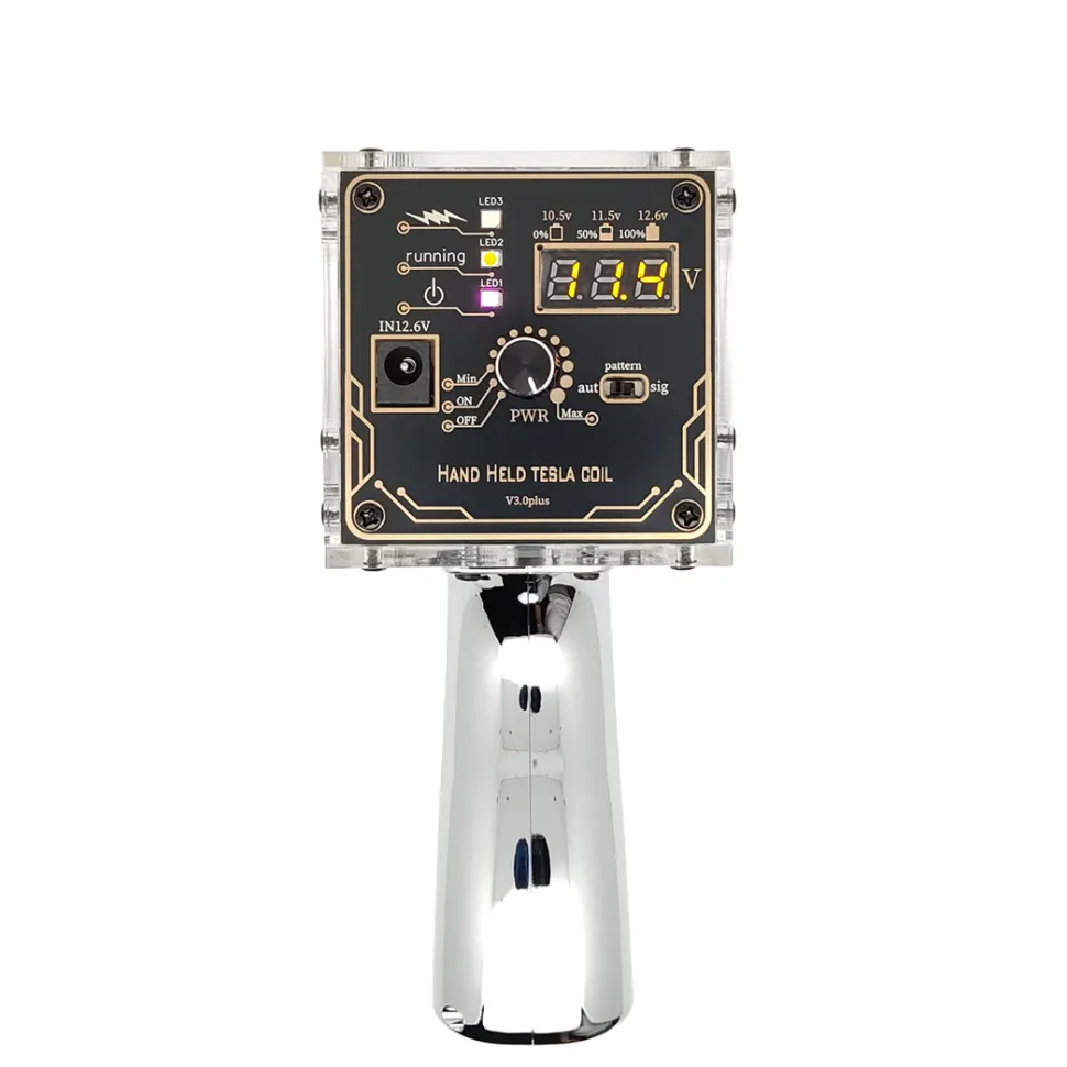 Handheld Tesla Coil with 10cm Long Arc Artificial Lightning Educational Science Experiment
