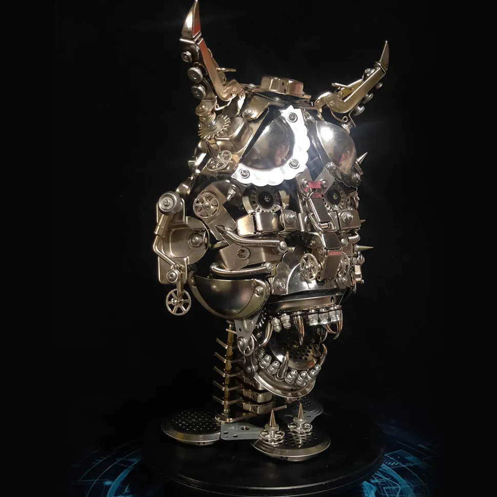 Hannya 3D DIY Mechanical Punk Japanese Ghast Mask Metal Assembly Model