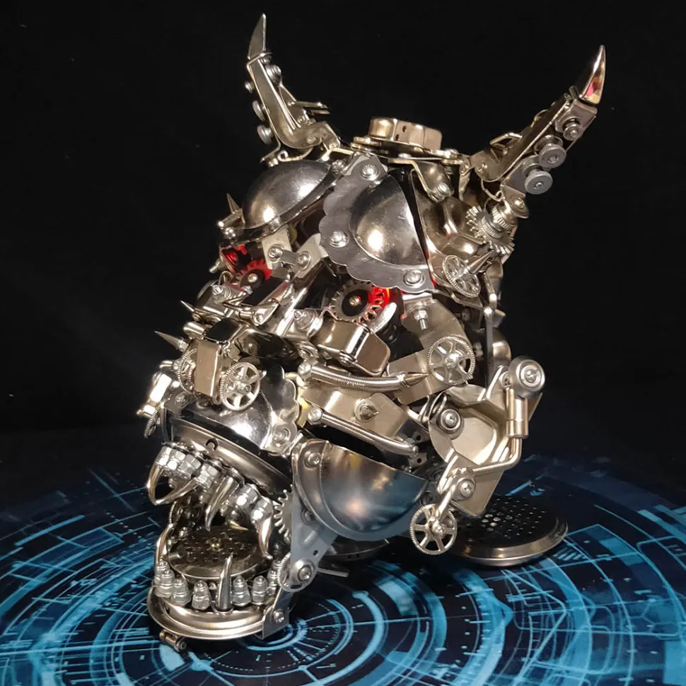 Hannya 3D DIY Mechanical Punk Japanese Ghast Mask Metal Assembly Model