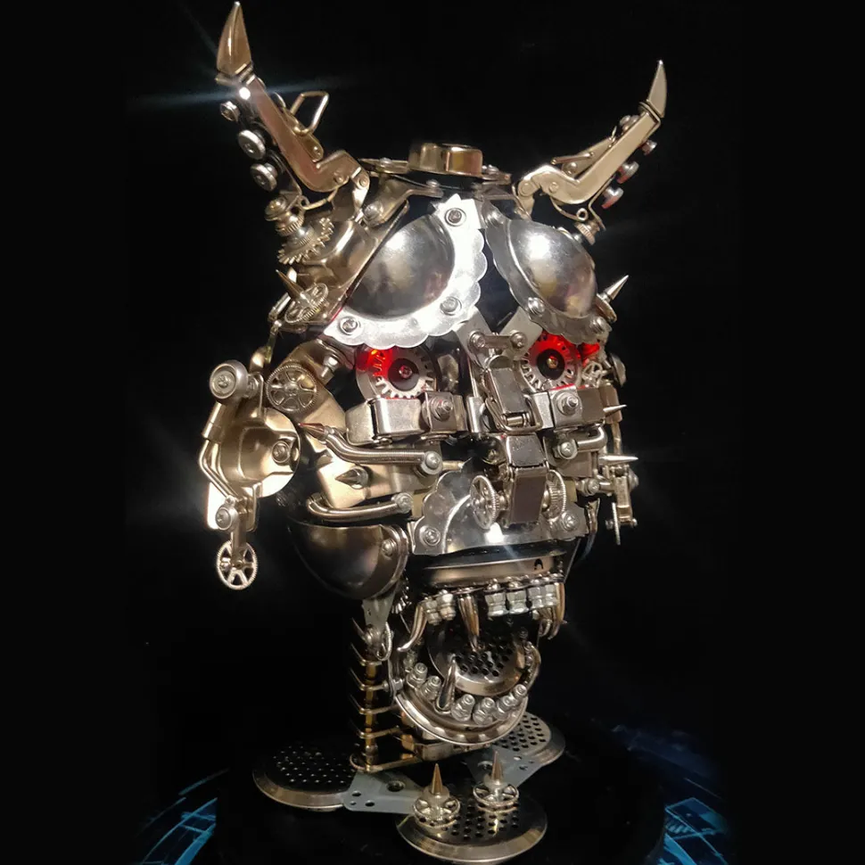 Hannya 3D DIY Mechanical Punk Japanese Ghast Mask Metal Assembly Model