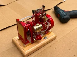 H74 5CC 2-cylinder 4 Stroke Water Cooled Gasoline Engine ICE Model Internal Combustion Engine