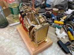H74 5CC 2-cylinder 4 Stroke Water Cooled Gasoline Engine ICE Model Internal Combustion Engine