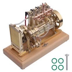 H75 12cc Vertical 4-cylinder OHV Gas Engine Internal Combustion Engine Tractor Engine Model with Mechanical Speed Limit Complete Water Circulation Cooling System