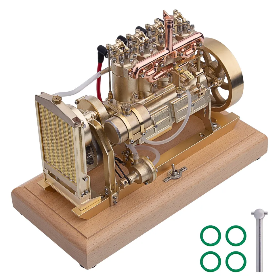 H75 12cc Vertical 4-cylinder OHV Gas Engine Internal Combustion Engine Tractor Engine Model with Mechanical Speed Limit Complete Water Circulation Cooling System