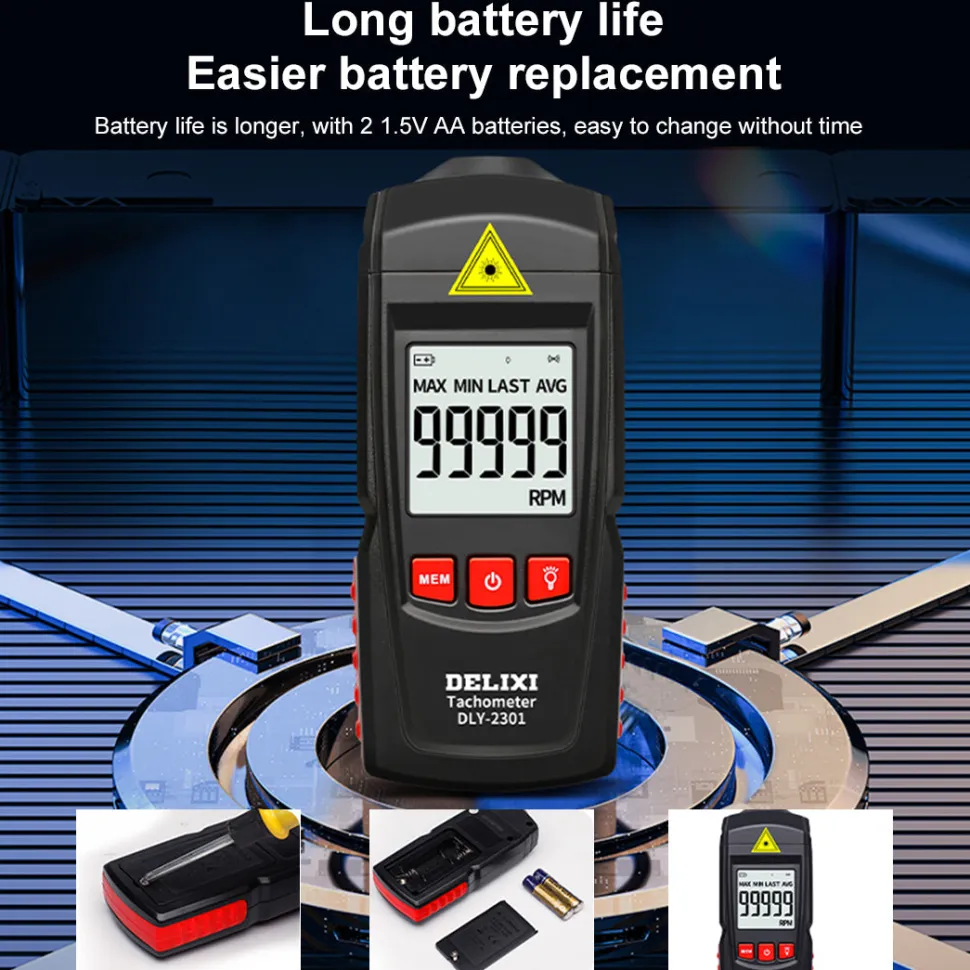 High Precision Laser Non-contact Tachometer Measuring Instrument