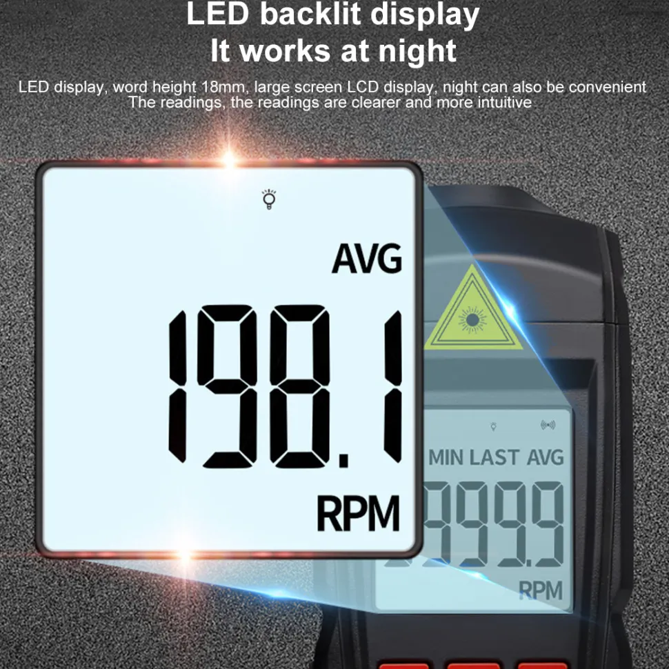 High Precision Laser Non-contact Tachometer Measuring Instrument