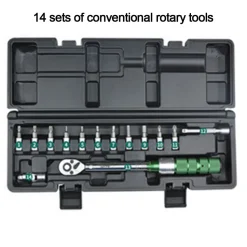 High-precision Mechanical Adjustable Torque Wrench Set DIY Tools Kit - 14Pcs