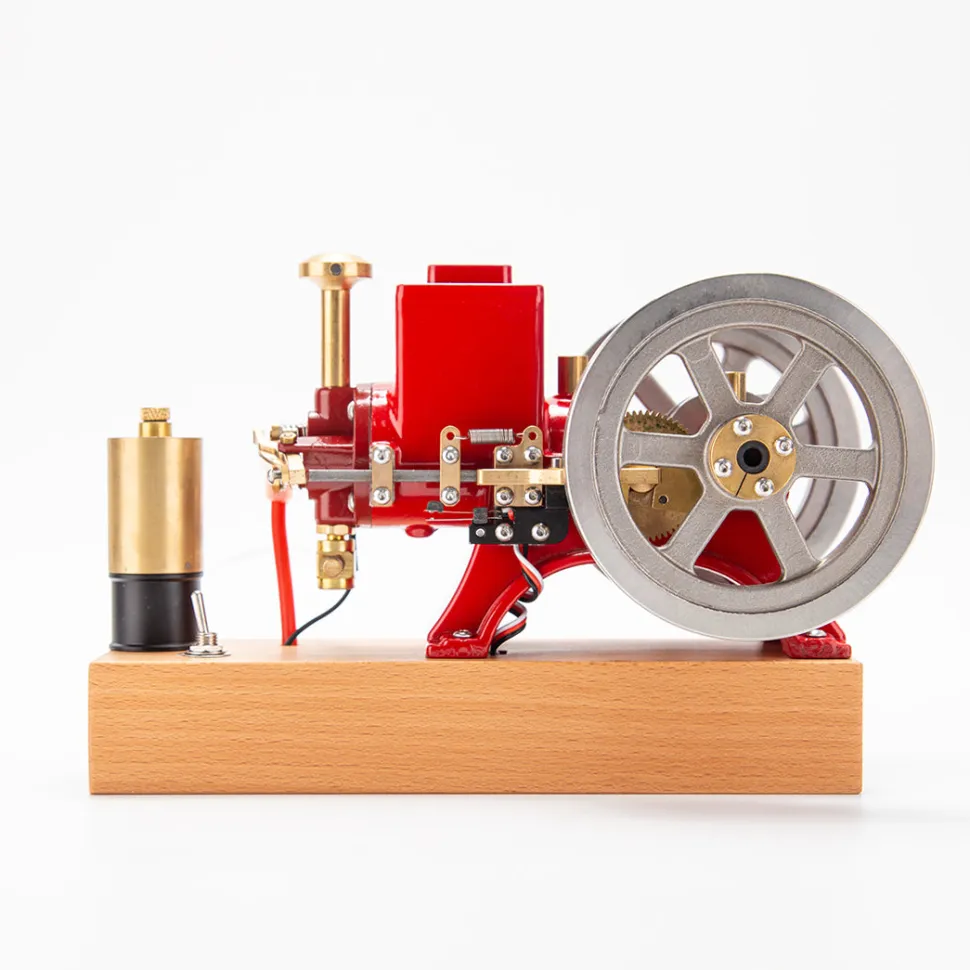 Hit and Miss Engine 6cc Metal Single Cylinder 4-Stroke IC Engine with Ignition Device Gift Collection