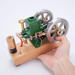 Hit and Miss Engine 6cc Metal Single Cylinder 4-Stroke IC Engine with Ignition Device Gift Collection