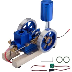 Hit and Miss Engine Full Metal IC Engine Model Water Cooled Gasoline Engine with Base Gift Collection