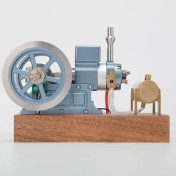 Hit and Miss Engine that Works - ENJOMOR 6cc Antique 4-Stroke Gas IC Engine Green Horizontal Stationary Engine with Ignition Device and Stand