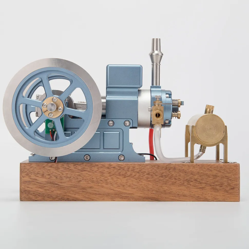 Hit and Miss Engine that Works - ENJOMOR 6cc Antique 4-Stroke Gas IC Engine Green Horizontal Stationary Engine with Ignition Device and Stand
